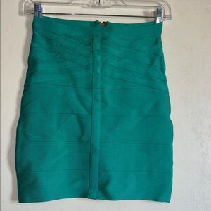 Bebe Vibrant teal Bandage Mini Skirt